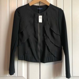NWT Gap Tiered Ruffle Front Jacket